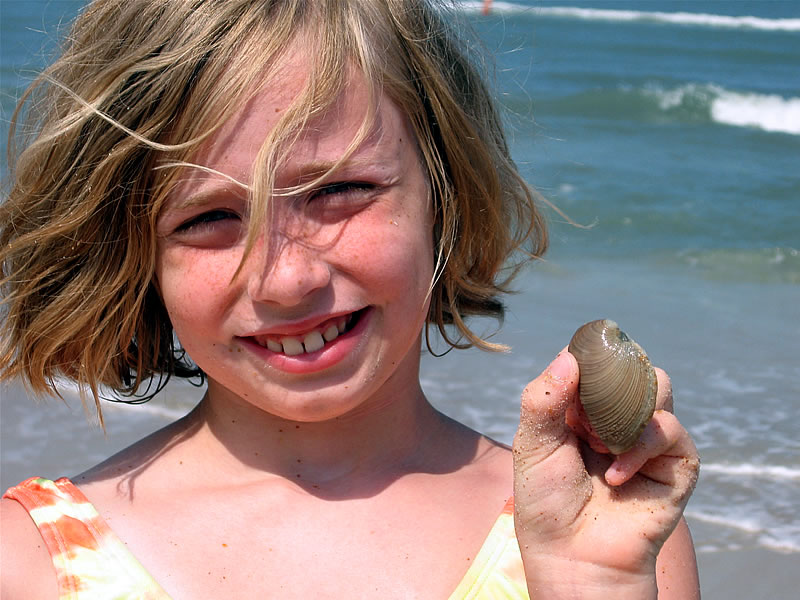 Alex LOVES collecting shells at the beach!